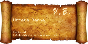 Utrata Barna névjegykártya